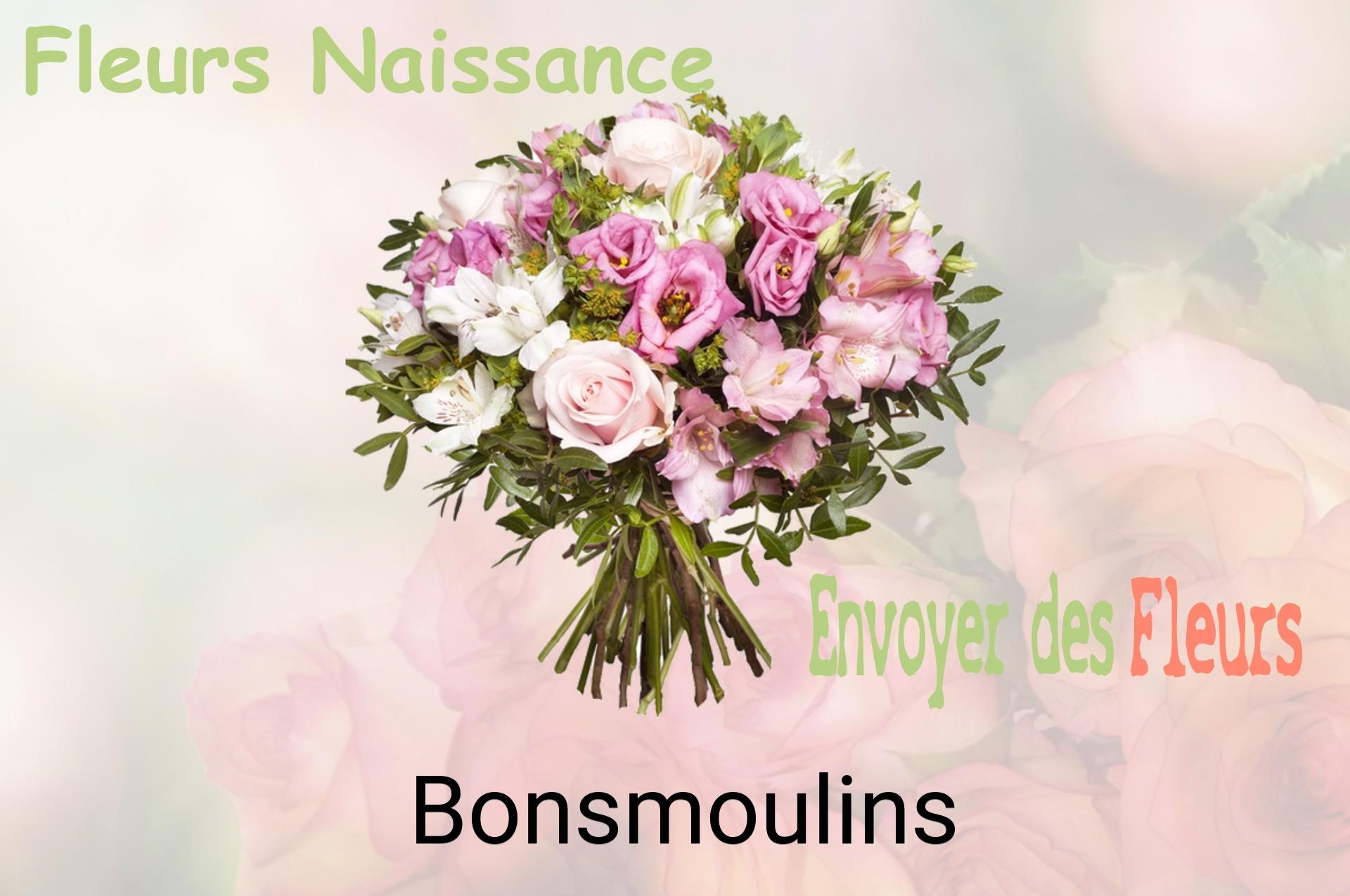 Bouquet de fleurs de naissance livré à Bonsmoulins