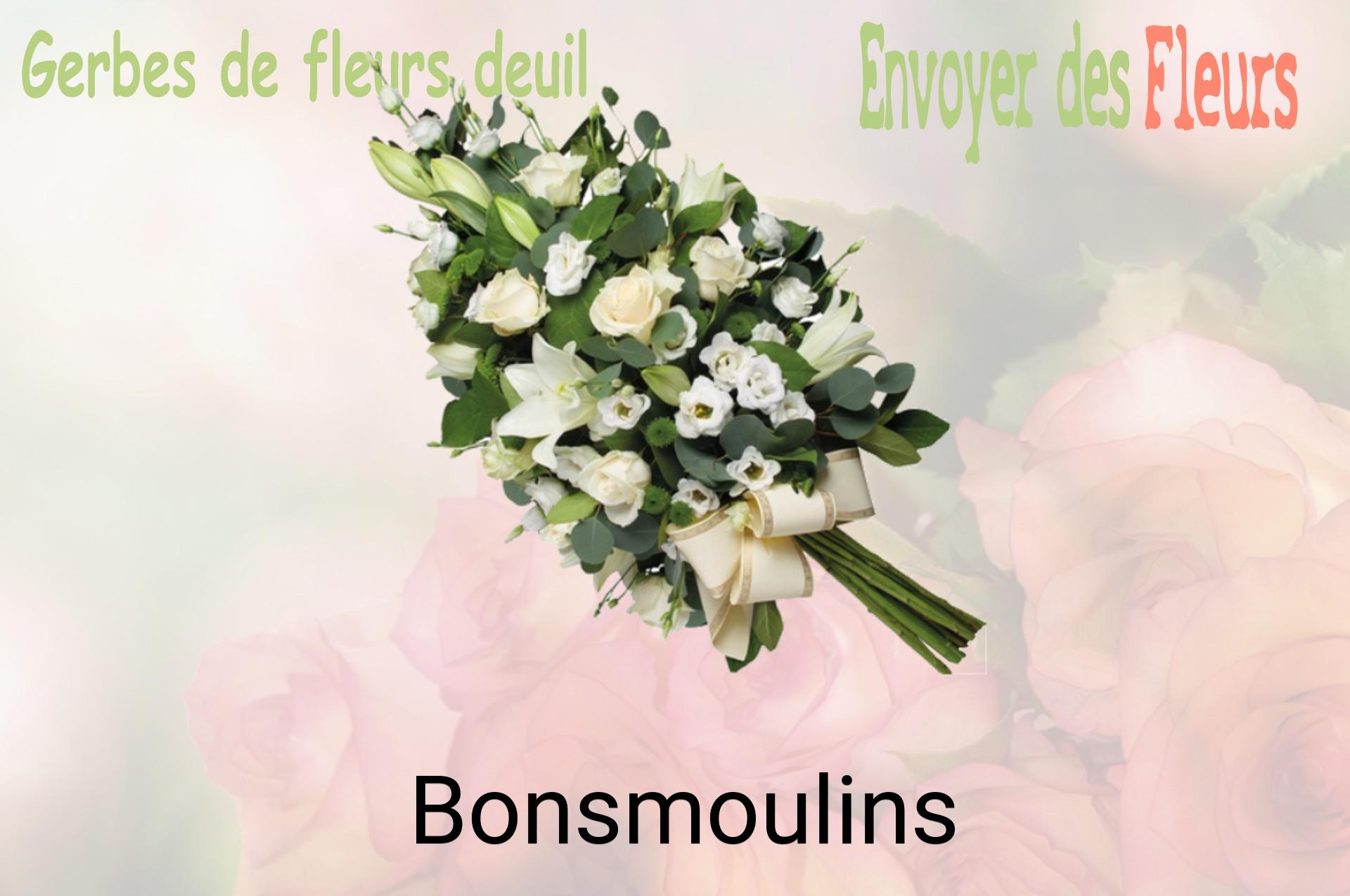 Gerbe de fleurs de deuil livrée à Bonsmoulins